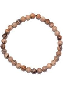 Armband Firetti "Schmuck Geschenk Armschmuck Armkette Edelstein Farbstein Jaspis" Gr. 18, braun (braun, braun), Armb&auml;nder, Damen, 18, Silikon Stein, Silikon, Stein, Armband, Made in Germany - mit Jaspis