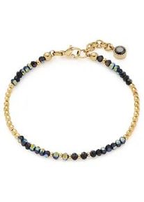 Armband CIAO BY Leonardo "Lola CIAO", schwarz (gelbgoldfarben, schwarz, schwarz), Armb&auml;nder, Damen, 18,5cm, Edelstahl, Armband, mit Kristallglas