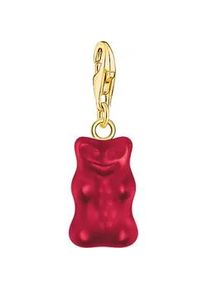 Charm-Einh&auml;nger Thomas Sabo "Thomas Sabo x HARIBO Schmuck: Charm", gold (gelbgoldfarben, rot, rot), Charms, Damen, Silber 925 (recycelt), mit Kristallglas