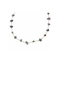 Collier Firetti "Schmuck Geschenk Halsschmuck Halskette Edelstein Farbstein", bunt (gelbgoldfarben, gr&uuml;n, lila, wei&szlig;, orangerot, rosa), Halsketten, Damen, Edelstahl, L: 45 B: 8mm, Collier, mit Edelsteinen, B:8mm