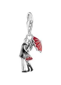 Charm-Einh&auml;nger Thomas Sabo "k&uuml;ssendes Paar", bunt (silberfarben, rot), Charms, Damen, Silber 925 (recycelt)