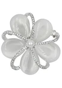 Brosche Firetti "Schmuck Geschenk Ansteckschmuck Viola", silber (silberfarben), Broschen, Damen, Metall, Brosche