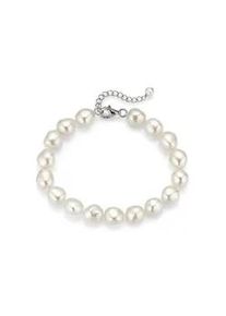 Perlenarmband Firetti "Schmuck Geschenk Armschmuck Armkette Perle", bunt (silberfarben, wei&szlig;), Armb&auml;nder, Damen, 21,5cm, Perlen Seide Silber 925 (Sterlingsilber), Perlen, Seide, Silber 925 (Sterlingsilber), Perlenarmband, Made in Germany - mit S&uuml;&szlig;wasserzuchtperle