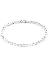 Armband Bruno Banani "Schmuck Geschenk Silber 925 Armschmuck Armkette Figarokette" Gr. 19, silber (silberfarben), Armb&auml;nder, Herren, 19, Silber 925 (Sterlingsilber), Armband