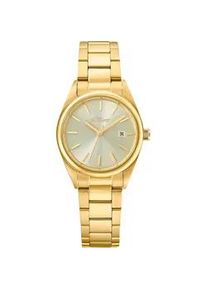 Quarzuhr s.Oliver, gold (goldfarben), Armbanduhren, Damen, Quarzuhr, Armbanduhr, Damenuhr, Datum, analog, Edelstahlarmband