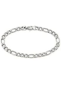 Edelstahlarmband Bruno Banani "Schmuck Geschenk Armkette Figarokette breit Silber" Gr. 21, silber (edelstahlfarben), Armb&auml;nder, Herren, 21, Edelstahl, Edelstahlarmband