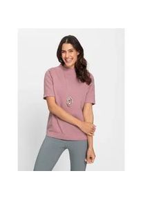 Stehkragenpullover Inspirationen "Pullover", Damen, Gr. 40, lila (hortensie), 100% Baumwolle, unifarben, Pullover Stehkragenpullover