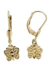 Paar Ohrh&auml;nger Firetti "Schmuck Geschenk Gold 333 Ohrschmuck Patentbrisur Schmetterling", gold (gelbgoldfarben), Ohrringe, M&auml;dchen, Gelbgold 333, Made in Germany