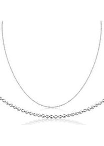 Collierkettchen Firetti "Schmuck Geschenk Silber 925 Kugelkettengliederung in mehreren Breiten" Gr. 42, silber (silberfarben), Halsketten, Damen, 42, Silber 925 (Sterlingsilber), B: 1,9mm, Made in Germany, B:1,9mm