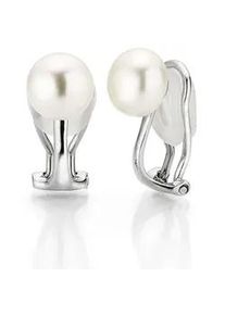 Paar Ohrclips Firetti "Schmuck Geschenk Ohrschmuck ohne Ohrl&ouml;cher Perle" Gr. 7, bunt (silberfarben, wei&szlig;), Ohrringe, Damen, 7, Perlen Silber 925 (Sterlingsilber), Perlen, Silber 925 (Sterlingsilber), Made in Germany - mit S&uuml;&szlig;wasserzuchtperle