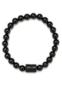 Armband Firetti "Schmuck Geschenk Armschmuck Armkette Edelstein Sternzeichen", schwarz (schwarz, schwarz, blau), Armb&auml;nder, Damen, 20cm, Fische, Silikon Stein, Silikon, Stein, Armband, Made in Germany - mit Onyx und Geburtsstein