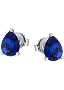 Paar Ohrstecker Firetti "Schmuck Geschenk Silber 925 Ohrschmuck blau", bunt (silberfarben, dunkelblau, dunkelblau), Ohrringe, Damen, Silber 925 (Sterlingsilber), mit Zirkonia (synth.)