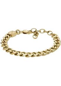 Edelstahlarmband Fossil "Schmuck Geschenk Edelstahl JEWELRY BOLD CHAINS", gold (gelbgoldfarben), Armb&auml;nder, Damen, Edelstahl, Edelstahlarmband