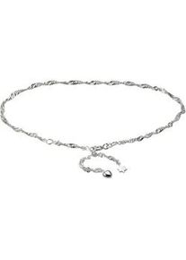 Fu&szlig;kette Firetti "Schmuck Geschenk Silber 925 K&ouml;rperschmuck Herz+Stern Singapurkette", silber (silberfarben), Fu&szlig;ketten, Damen, Silber 925 (Sterlingsilber)