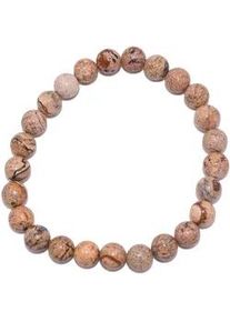 Armband Firetti "Schmuck Geschenk Armschmuck Armkette Edelstein Farbstein Jaspis" Gr. 20, braun (braun, braun), Armb&auml;nder, Damen, 20, Silikon Stein, Silikon, Stein, Armband, Made in Germany - mit Jaspis