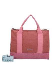 Henkeltasche Fritzi aus Preussen "Canvas Tote Bag", Damen, Gr. B/H/T: 14cm x 29,5cm x 40cm, braun (rostbraun), Baumwolle, unifarben, Taschen, mit verstell- und abnehmbarem Schulter-Riemen