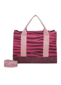 Henkeltasche Fritzi aus Preussen "Canvas Tote Bag", Damen, Gr. B/H/T: 14cm x 29,5cm x 40cm, pink, Baumwolle, unifarben, Taschen, mit verstell- und abnehmbarem Schulter-Riemen