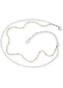 Fu&szlig;kette Engelsrufer "Twin Moonlight Bicolor", gold (edelstahlfarben, gelbgoldfarben), Fu&szlig;ketten, Damen, Edelstahl