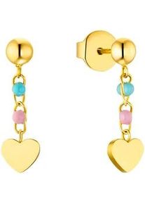 Paar Ohrh&auml;nger Prinzessin Lillifee "Herzen", bunt (gelbgoldfarben, blau, rosa), Ohrringe, M&auml;dchen, Edelstahl