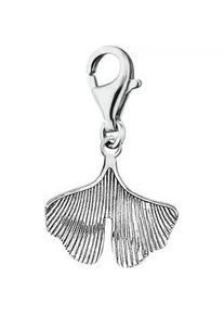 Charm-Einh&auml;nger Engelsrufer "Ginkgo", silber (silberfarben), Charms, Damen, Silber 925 (Sterlingsilber), Made in Germany