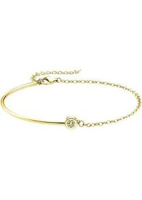 Armband "Schmuck Geschenk Armband mit Zirkonia", gold (gelbgoldfarben, kristallwei&szlig;, kristallwei&szlig;), ANISTON JEWELRY & WATCHES, Armb&auml;nder, Damen, 25cm, Silber 925 (Sterlingsilber), Armband, mit Zirkonia (synth.)