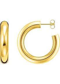 Paar Creolen Thomas Sabo "Chunky mittel", gold (gelbgoldfarben), Ohrringe, Damen, 31,5mm, Silber 925 (recycelt)