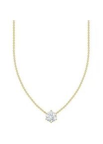 Kette mit Anh&auml;nger Thomas Sabo "Zirkonia-Anh&auml;nger" Gr. 45, gold (gelbgoldfarben, wei&szlig;), Halsketten, Damen, 45, Silber 925 (recycelt), mit Zirkonia (synth.)