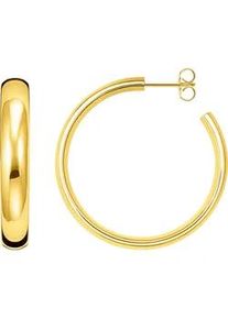 Paar Creolen Thomas Sabo "Chunky mittelgro&szlig;", gold (gelbgoldfarben), Ohrringe, Damen, 36mm, Silber 925 (recycelt)