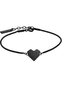 Armband Liebeskind Berlin "Schmuck Geschenk Edelstahl Armkette Herz", schwarz, Armb&auml;nder, Damen, 20cm, Edelstahl, Armband
