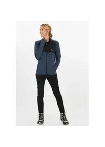 Fleecejacke WHISTLER "Nevados", Damen, Gr. 46, blau (blau, schwarz), 93% Polyester, 7% Elasthan, mehrfarbig, normal, ohne Ausschnitt, Jacken Fleecejacke, in atmungsaktiver und dehnbarer Qualit&auml;t