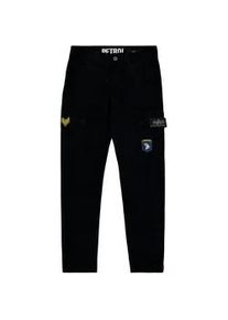 Cargohose Alpha Industries "Petrol Patch Pant", Damen, Gr. 30, Normalgr&ouml;&szlig;en, schwarz, Obermaterial: 98% Baumwolle, 2% Elastan; Futter: 100% Baumwolle, Hosen Cargohose