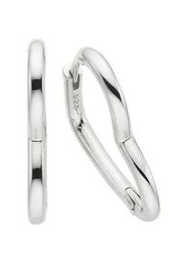 Paar Creolen "Schmuck Geschenk Ohrschmuck Ohrringe Herzform", silber (silberfarben), ANISTON JEWELRY & WATCHES, Ohrringe, Damen, Silber 925 (Sterlingsilber)