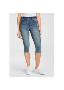 Caprijeans Arizona "Ultra-Stretch", Damen, Gr. 38, N-Gr, blau (blau used), Denim/Jeans, Obermaterial: 74% Baumwolle, 24% Polyester, 2% Elasthan, Basic, skinny fit 3/4-L&auml;nge, Jeans, extra-eng geschnittene Beinform, hoher Bund, in Capri-L&auml;nge