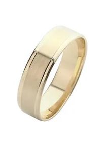 Trauring Firetti "Schmuck Geschenk Gold 375 Hochzeit Ehering Trauring "LIEBE" Gr. 18, gold (gelbgoldfarben), Fingerringe, Damen, 18, ohne Brillanten, Gelbgold 585, 6mm, Trauring, Made in Germany, wahlweise mit oder ohne Brillanten