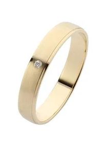 Trauring Firetti "Schmuck Geschenk Gold 375 Hochzeit Ehering Trauring "LIEBE" Gr. 17,5, gold (gelbgoldfarben), Fingerringe, Damen, 17,5, 0,01 SI = kleine Einschl&uuml;sse mit Brillant, Gelbgold 375, 3mm, Trauring, Made in Germany, wahlweise mit oder ohne Brillant