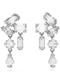 Paar Ohrstecker Swarovski "MESMERA", silber (metallfarben, kristallwei&szlig;, kristallwei&szlig;), Ohrringe, Damen, Metall, mit Swarovsi Zirkonia (synth.)