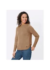 Strickpullover Casual Looks "Pullover", Damen, Gr. 54, braun (camel), 50% Baumwolle, 50% Polyacryl, unifarben, Pullover Strickpullover
