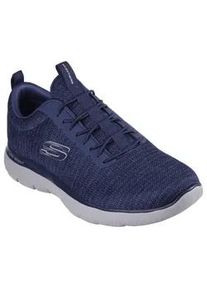 Slip-On Sneaker Skechers "SUMMITS-", Herren, Gr. 44, blau (navy, grau), Textil, Schuhe, Slipper, Freizeitschuh, Halbschuh mit Elastic Schn&uuml;rsenkel