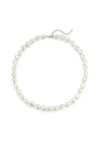 Perlenkette Firetti "Schmuck Geschenk Halsschmuck Halskette Perle", bunt (silberfarben, wei&szlig;), Halsketten, Damen, Perlen Silber 925 (Sterlingsilber), L: 50 B: 10mm, Perlen, Silber 925 (Sterlingsilber), Perlenkette, Made in Germany - mit S&uuml;&szlig;wasserzuchtperle, B:10mm