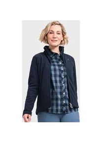 Sch&ouml;ffel Fleecejacke SCH&Ouml;FFEL "Fleece Jacket Leona3", Damen, Gr. 46, blau (8820, blau), Oberstoff: 100% Polyester, regular fit, hoch geschlossener Ausschnitt, Jacken Fleecejacke