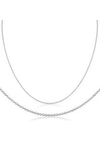 Collierkettchen Firetti "Schmuck Geschenk Silber 925 Halsschmuck Halskette Kugelkette" Gr. 50, silber (silberfarben), Halsketten, Damen, 50, Silber 925 (Sterlingsilber), B: 1,5mm, Made in Germany, B:1,5mm
