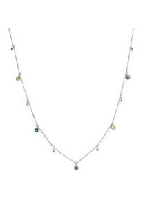 Kette mit Anh&auml;nger Firetti "Schmuck Geschenk Silber 925 Halsschmuck Halskette Regenbogen", bunt (silberfarben, hellblau, kristallwei&szlig;, pink, champagner), Halsketten, Damen, Silber 925 (Sterlingsilber), L: 45 B: 1mm, mit Zirkonia (synth.), B:1mm