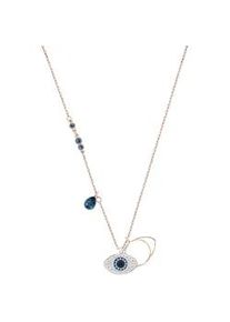 Kette mit Anh&auml;nger Swarovski "Symbolica B&ouml;ser Blick magisches Auge", rosa (ros&eacute;goldfarben, blau), Halsketten, Damen, Metall, L: 45, mit Swarovski Kristall