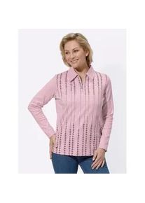 Poloshirt Classic Basics "Winter-Shirt", Damen, Gr. 54, rosa (ros&eacute;, bedruckt), 100% Baumwolle, gemustert, mehrfarbig, Shirts