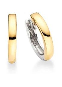 Paar Creolen Bruno Banani "Schmuck Geschenk Silber 925 Ohrschmuck Ohrringe", gold (silberfarben, gelbgoldfarben), Ohrringe, Damen, 17mm, Silber 925 (Sterlingsilber)