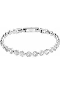 Armkette Swarovski "Schmuck Geschenk Una Angelic Armband" Gr. M, silber (silberfarben, kristallwei&szlig;, kristallwei&szlig;), Armb&auml;nder, Damen, M, Metall, Armkette, mit Swarovski Kristall