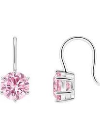 Paar Ohrh&auml;nger Thomas Sabo "mit gro&szlig;em Zirkoniastein, H2287-051-14, H2287-051-9, H2287-414-14", bunt (silberfarben, rosa, rosa), Ohrringe, Damen, Silber 925 (recycelt), mit Zirkonia (synth.)