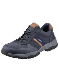 Sneaker Rieker, Herren, Gr. 41, bunt (dunkelblau, braun), Lederimitat, Schuhe Sneaker, Freizeitschuh, Outdoorschuh, Schn&uuml;rschuh mit gepolstertem Schaftrand