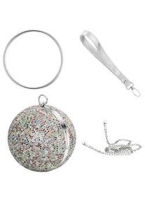 Abendtasche JULIE JULSEN "Metall mit Zirkonia multi farben", Damen, bunt, Taschen Abendtasche