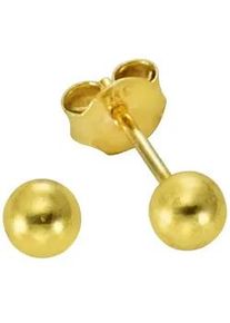 Paar Ohrstecker Vivance "585 Gold Kugel 4mm", gelb, Ohrringe, Damen, one-size, Gold, Ohrstecker